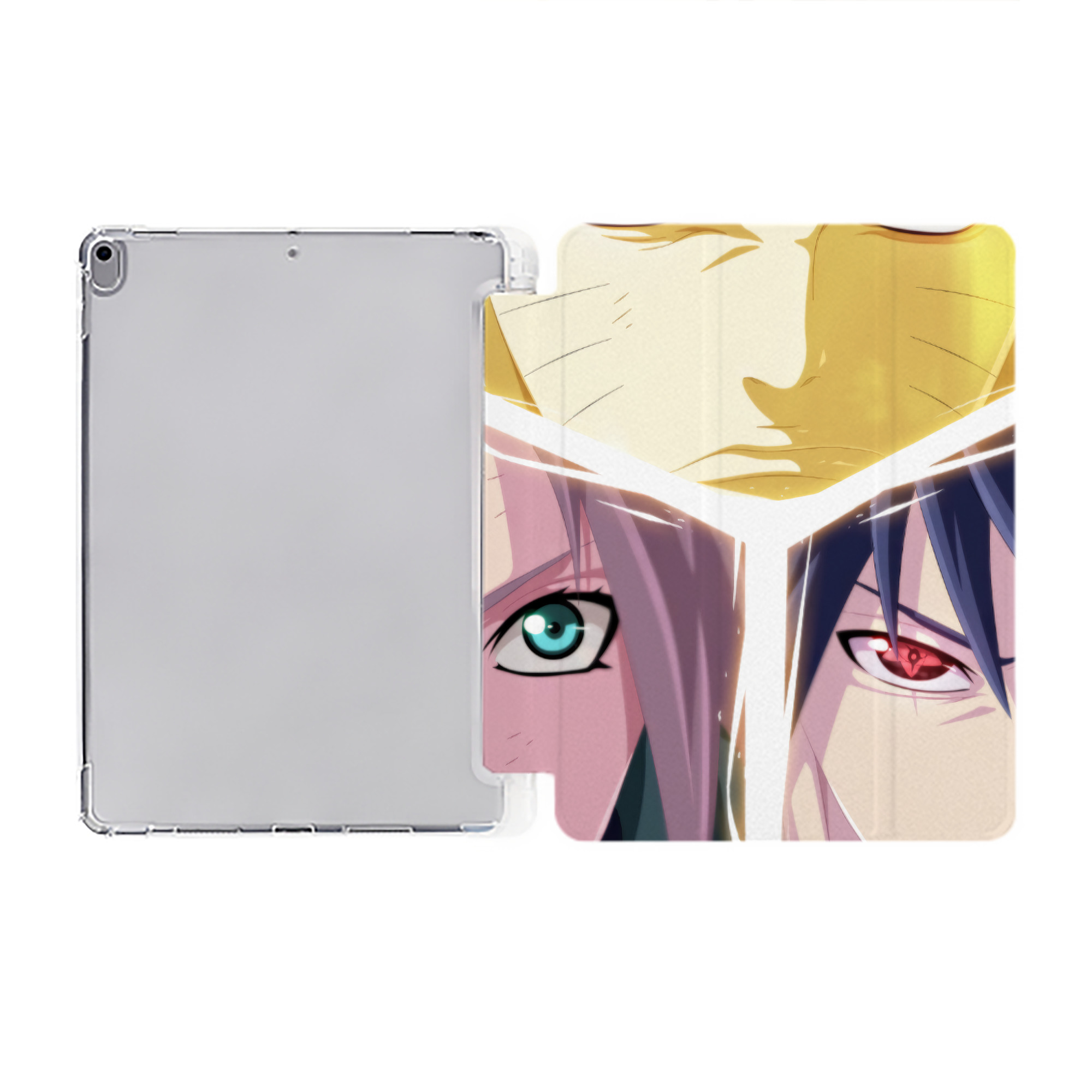 （画像用） NARUTO -ナルト- NARUTO -ナルト- 疾風伝 IPad ケース ペン収納付き 三つ折りスタンド PUレザー×シリコン 対応機種9.5/10.5/10.9インチ